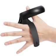 KIWI design Knuckle Strap for Oculus Quest/Oculus Rift S Touch Controller Grip Accessories (Black, 1 Pair)