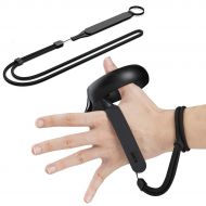 [Newer Version] KIWI design Knuckle Strap for Oculus Quest/Oculus Rift S Touch Controller GripAccessories with Adjustable Wrist Strap(Black, 1 Pair)