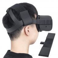 KIWI design Headband Head Strap for Oculus Quest/Oculus Rift Virtual Reality VR Headset Accessories, Comfortable PU Leather & Reduce Head Pressure (Black)