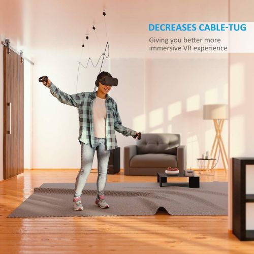  [아마존베스트][Pro Version] KIWI design VR Cable Management, 6 Packs Retractable Ceiling Pulley System for HTC Vive/Vive Pro/Oculus Rift/Rift S/Link Cable for Oculus Quest/Quest 2/Valve Index VR