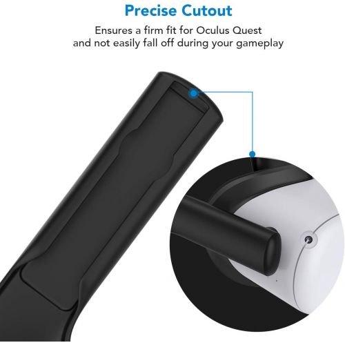  [아마존베스트]KIWI design Silicone Ear Muffs for Oculus Quest/ Quest 2 VR Headset, A Enhancing Sound Solution for Oculus Quest/Quest 2 Accessories (Black, 1 Pair)