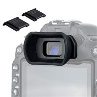 KIWIfotos Soft Silicone Camera Eyepiece Eyecup for Nikon D780 D750 D610 D600 D300 D7500 D7200 D7100 D5600 D5500 D5300 D5200 D5100 D3500 D3400 with 2pcs Hot Shoe Cover,Replace DK-20 21 23 24
