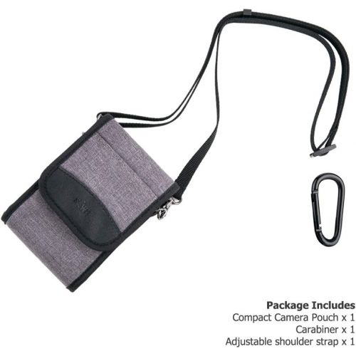  KIWIfotos Compact Camera Case Point and Shoot Camera Pouch Compactible with Canon G7X Mark III G7X Mark II G5X Mark II Sony ZV-1 RX100VII RX100V RX100IV, Removable Shoulder Strap, Accessory
