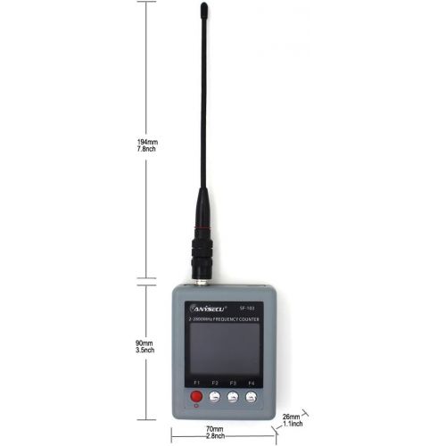  KJD ANYSECU A-SF103 SF-103 Handheld 2mHz -2.8GHz Walkie Talkie 2-Way Radio Frequency Counter