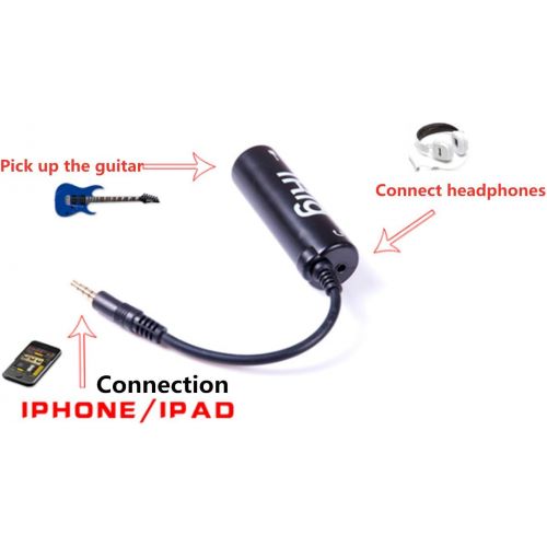  [아마존베스트]KJLM Guitar Effects Interface Adapter Converter Link for iPhone, iPad, iPod Touch