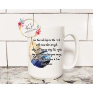 /KJimpressions Scripture - Scripture mug - Scripture Gift - Coffee and Jesus - Jesus - Christian Mug - On Wings like Eagles - Isaiah 40 - Coffee Mug - Mug