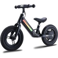 Electric Bike for Kids with Colorful Lights, 24V 180W Electric Balance Bike for Kids Ages 3-5 Years Old, 12 inch Tire and Adjustable Seat Electric Motorcycle for Boys & Girls