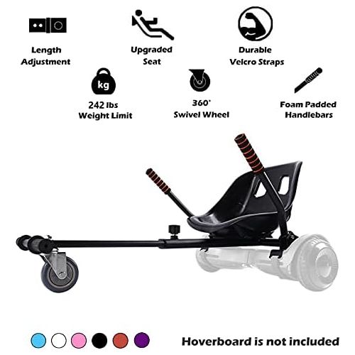  KKA Hoverboard Accessories, Hoverboard Seat Attachment Fits Self Balancing Scooter Go Cart Frame