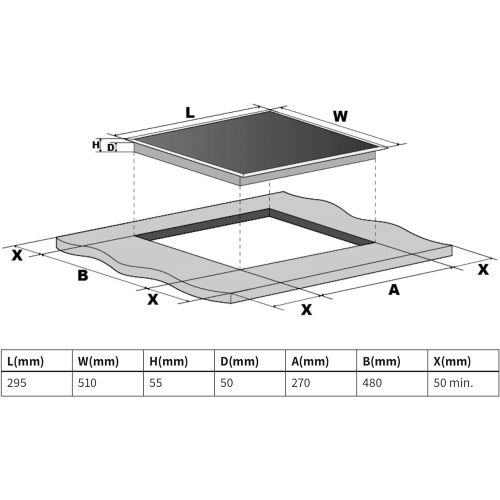  [아마존베스트]KKT Kolbe KF292 Glass Ceramic Hob 29 cm (Autark, 3 kW, 2 Zones, Frameless, Touch, Automatic Timer)