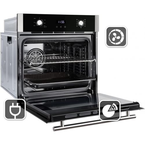  [아마존베스트]KKT KOLBE EB8005ED built-in oven (60 cm, 70 litres, 3.3 kW, hot air, grill/roasting system, cleaning system, EEK: A)