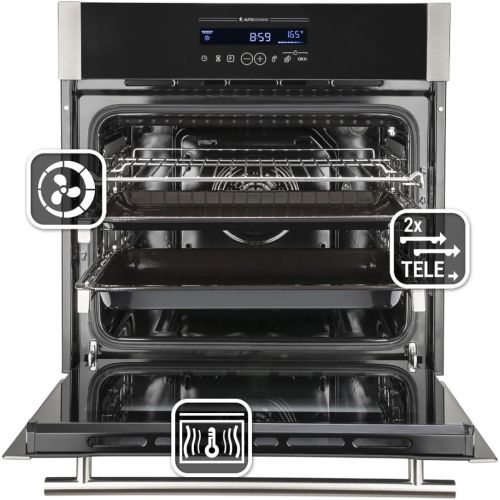  [아마존베스트]KKT KOLBE EB8016ED Premium Built-In Oven (60 cm / 70 l / 3.2 kW / Telescopic Pull-Outs / Core Temperature Sensor / Rotisserie / Grill / Roasting System / Catalysis Self-Cleaning /