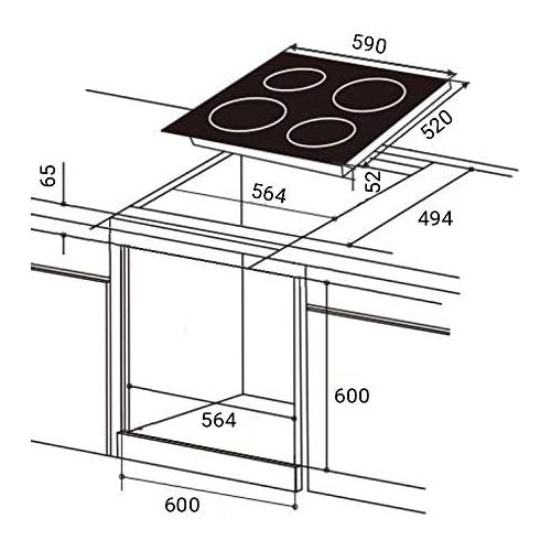  [아마존베스트]Stove set: KKT Kolbe SET6309ED 60 cm Built-In Oven with 59 cm Glass Ceramic Hob Frameless (Hot Air, Grill, Timer, Telescopic Extensions, Steam Cleaning, Roasting Area)