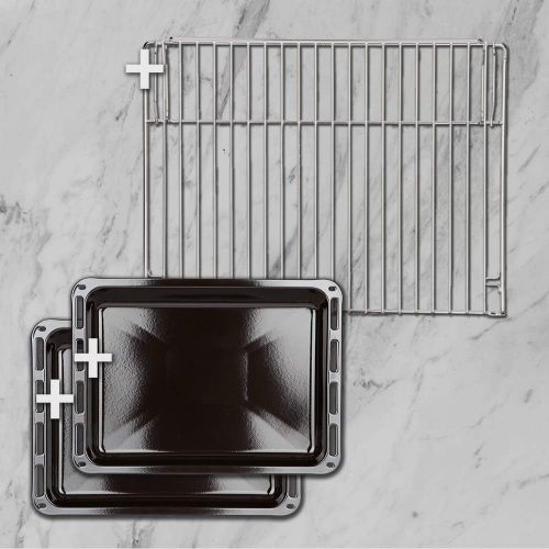  [아마존베스트]KKT KOLBE Self-standing stove set: 60 cm built-in oven EB8015ED + 59 cm induction hob KF5900IND / hot air / grill / roasting system / telescopic pull-outs / self-cleaning / touch /