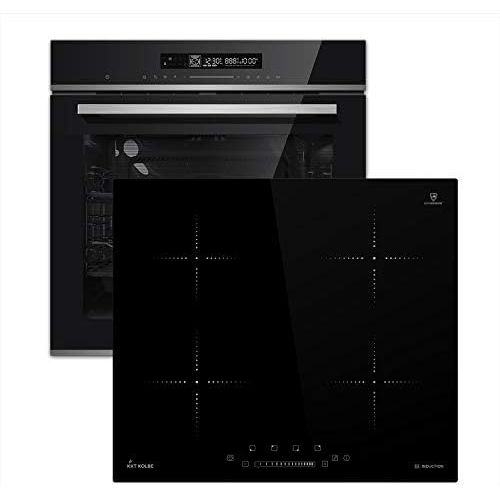  [아마존베스트]KKT KOLBE Autarkes Herdset: 60cm Einbau-Backofen EB8017ED + 59cm Induktionskochfeld KF5900IND / Heissluft/Grill-/Bratsystem/Teleskopauszuege/Kerntemperaturfuehler/Katalyse/Touch/Edels