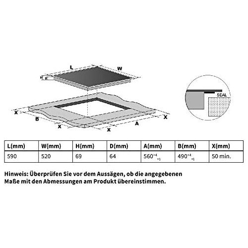  [아마존베스트]KKT KOLBE Autarkes Herdset: 60cm Einbau-Backofen EB8017ED + 59cm Induktionskochfeld KF5900IND / Heissluft/Grill-/Bratsystem/Teleskopauszuege/Kerntemperaturfuehler/Katalyse/Touch/Edels