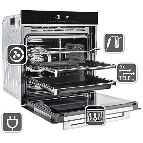  [아마존베스트]KKT KOLBE Autarkes Herdset: 60cm Einbau-Backofen EB8017ED + 59cm Induktionskochfeld KF5900IND / Heissluft/Grill-/Bratsystem/Teleskopauszuege/Kerntemperaturfuehler/Katalyse/Touch/Edels