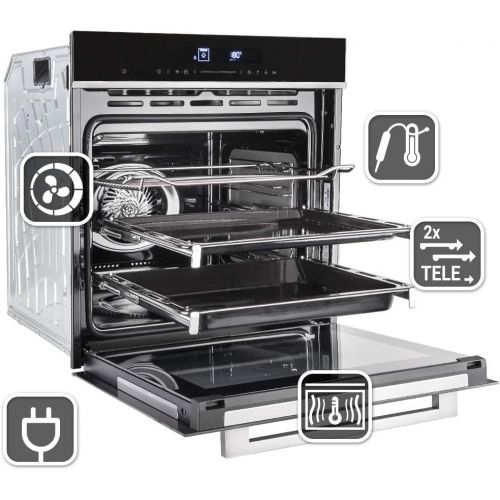  [아마존베스트]KKT KOLBE Autarkes Herdset: 60cm Einbau-Backofen EB8017ED + 59cm Induktionskochfeld KF5900IND / Heissluft/Grill-/Bratsystem/Teleskopauszuege/Kerntemperaturfuehler/Katalyse/Touch/Edels