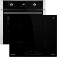 [아마존베스트]KKT KOLBE Oven Set 80101IND2 (Autonomous Stove Set, Induction Hob, 2x Telescopic Pullouts, Real Hot Air, Hob and Oven with Automatic Timer)