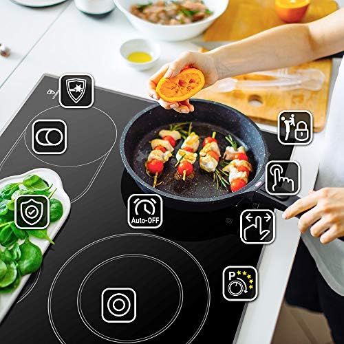  [아마존베스트]KKT KOLBE Self-sufficient cooker set: 60 cm built-in oven EB8010ED + 59 cm glass ceramic hob KFS59ED / hot air / grill / roasting system / automatic timer / telescopic pull-outs /