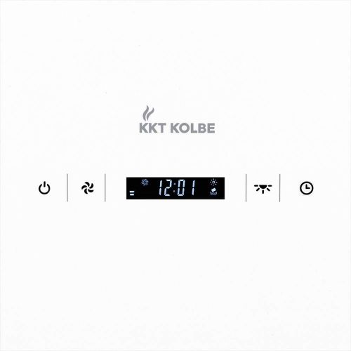  [아마존베스트]KKT KOLBE Designer Cooker Hood (40 cm, Stainless Steel, White Glass, Extra Quiet, 4 Levels, LED Lighting, TouchSelect Sensor Buttons, Rope Attachment) BOX400W - KKT KOLBE