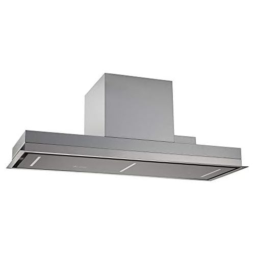  [아마존베스트]KKT KOLBE INTEGRA606 Ceiling Built-In Extractor Hood/Fan Block/90 cm/Stainless Steel/4 Levels/Black Glass/LED Lighting/SensorTouch Control/Exhaust or Recirculation