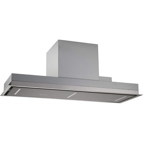  [아마존베스트]KKT KOLBE INTEGRA606 Ceiling Built-In Extractor Hood/Fan Block/90 cm/Stainless Steel/4 Levels/Black Glass/LED Lighting/SensorTouch Control/Exhaust or Recirculation