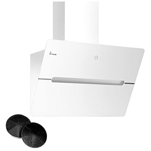  [아마존베스트]KKT KOLBE ECCO609W Headless Extractor Hood/Wall Hood/60 cm / Stainless Steel / White Glass / Extra Quiet / 9 Levels / LED Lighting / TouchSelect Sensor Buttons / Automatic Delay