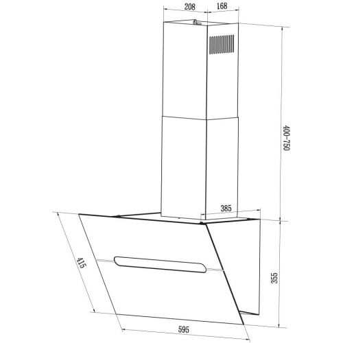  [아마존베스트]KKT KOLBE ECCO609W Headless Extractor Hood/Wall Hood/60 cm / Stainless Steel / White Glass / Extra Quiet / 9 Levels / LED Lighting / TouchSelect Sensor Buttons / Automatic Delay