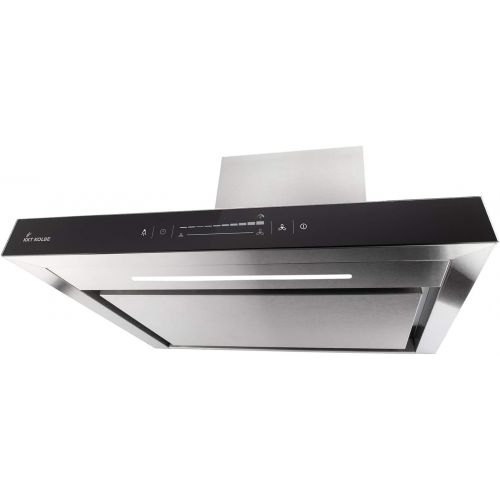  [아마존베스트]KKT KOLBE Premium Cooker Hood / Wall Hood / 60 cm / Stainless Steel / Black Glass / Extra Quiet / WiFi / Energy Class A++ / 10 Levels / LED Lighting / TouchSelect Sensor Buttons /