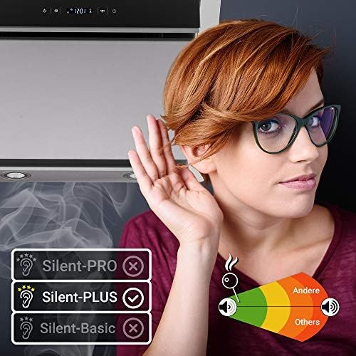  [아마존베스트]KKT KOLBE Free6004TC Head-Free Cooker Hood / Wall Hood / 60 cm / Stainless Steel / Glass / 4 Levels / LED Lighting / TouchSelect Sensor Buttons / Automatic Automatic Loop