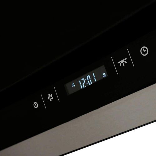  [아마존베스트]KKT KOLBE HEMES806S Cooker Hood / Wall Hood / 80 cm / Stainless Steel / Black Glass / Extra Quiet / 4 Levels / LED Lighting / TouchSelect Sensor Buttons