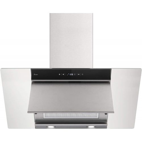  [아마존베스트]KKT KOLBE Free9004TC Head-Free Cooker Hood / Wall Hood / 90 cm / Stainless Steel / Glass / WiFi / 605 m³/h / 4 Levels / LED Lighting / TouchSelect Sensor Buttons / Automatic Fold-U