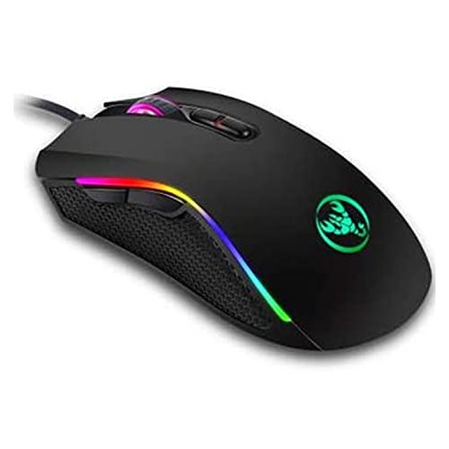  KKUYI Scorpion Gaming Mouse Wired, Ergonomic Optical Mouse 7 RGB Backlit Modes, 7 Programmable Buttons 6400 DPI PC Gaming Mice for Laptop Computer MacBook