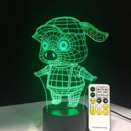 KKXXYD Led 3D Night Light Creative Gift Desk Lamp Home Lighting 7 Color Change Kids Gift Cute Pig Lamp with Remote Controller