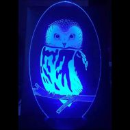 KKXXYD USB Led 3D Visual Owl Modelling Night Light Bady Bedside Sleep Table Lamp Kids Gifts Creative Mood Animal Light Fixture