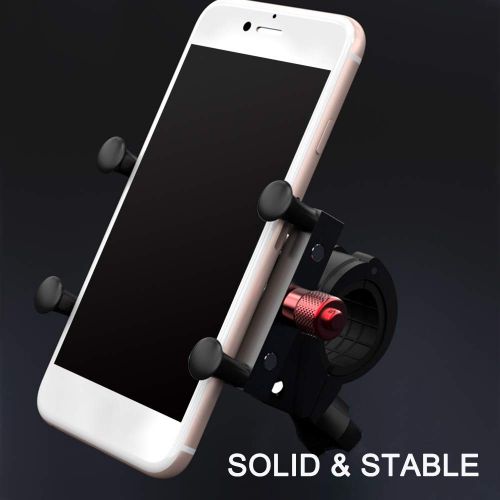  KKmoon Navigation Fixed Bracket Adjustable Handlebar Mount Mobile Phone Holder for Motorcycle Bike