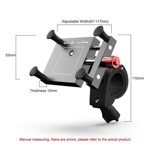  KKmoon Navigation Fixed Bracket Adjustable Handlebar Mount Mobile Phone Holder for Motorcycle Bike