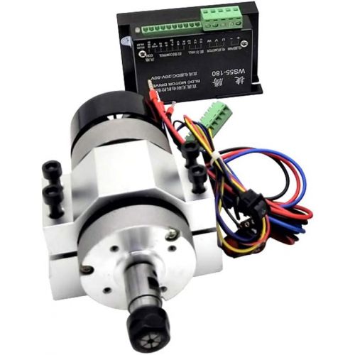  KKmoon Spindle Kit Brushless Spindelmotor (400 Watt 12000 rpm ER11) mit Fahrer Drehzahlregler und Clamp DIY Graviermaschine Zubehoer Set