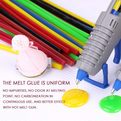  KKmoon 7 * 200mm 12Pcs Colorful DIY Hot Melt Glue Bars Non-toxic Glue Bar for Glue Machine Craft