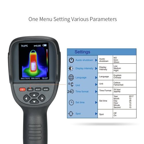  Infrared Thermometer, KKmoon Professional Handheld Thermal Imaging Camera 3.2 Portable IR Thermal Imager Infrared Imaging Device