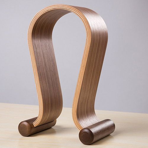  KKmoon Wooden Walnut Wood Omega Headphone Gaming Headset Display Stand Holder Hanger