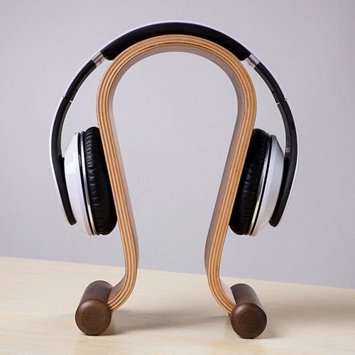  KKmoon Wooden Walnut Wood Omega Headphone Gaming Headset Display Stand Holder Hanger