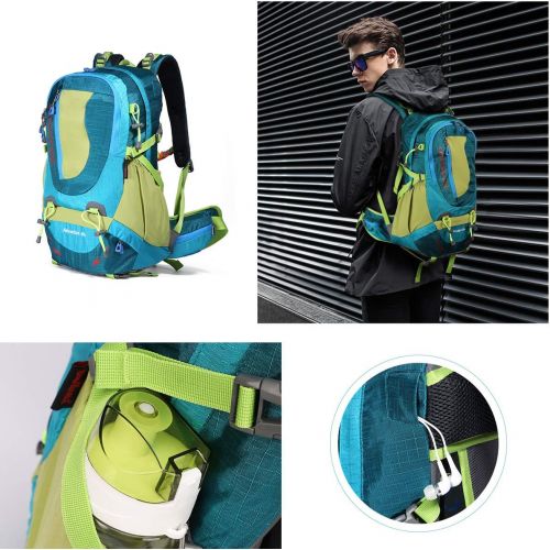  KL928 Hiking Backpack Waterproof Outdoor Internal Frame Backpacks for Men and Women Travel Camping Climbing (DV2003-Blue)