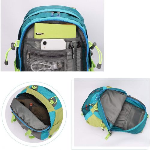  KL928 Hiking Backpack Waterproof Outdoor Internal Frame Backpacks for Men and Women Travel Camping Climbing (DV2003-Blue)