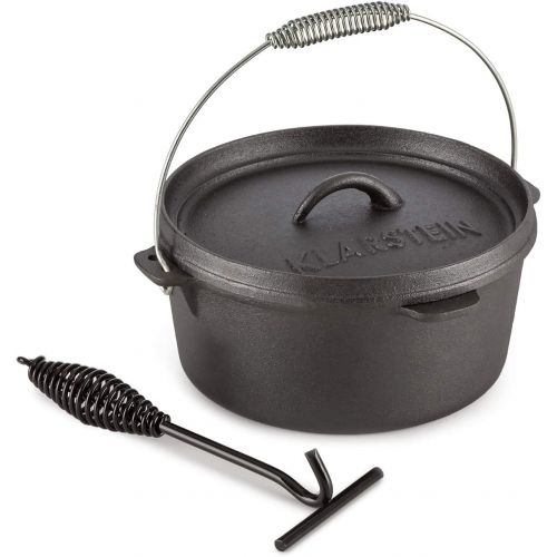  [아마존핫딜][아마존 핫딜] KLARSTEIN HOTROD 85 DUTCH OVEN BBQ  Cast Iron Pot for Cooking  Frying  Baking  Open Fire  Dutch Oven Pot with 8.5qt / 8.0L  Extra-High Lid Rim  Easy Handling