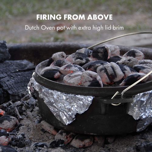  [아마존핫딜][아마존 핫딜] KLARSTEIN HOTROD 85 DUTCH OVEN BBQ  Cast Iron Pot for Cooking  Frying  Baking  Open Fire  Dutch Oven Pot with 8.5qt / 8.0L  Extra-High Lid Rim  Easy Handling