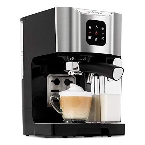  KLARSTEIN BellaVita Coffee Maker, Self-Cleaning System, 3-in-1 Function for Espresso, Cappuccino, Latte Macchiato, 20-Bar Pump, 1450 W, 1.4L (0.4 gallon) Water Tank, Removable Drip