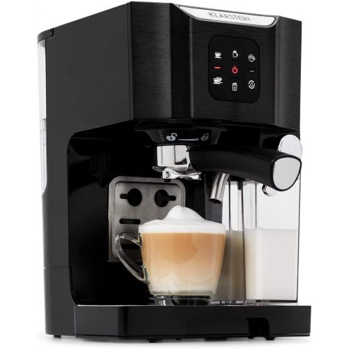  KLARSTEIN BellaVita Coffee Maker, Self-Cleaning System, 3-in-1 Function for Espresso, Cappuccino, Latte Macchiato, 20-Bar Pump, 1450 W, 1.4L (0.4 gallon) Water Tank, Removable Drip