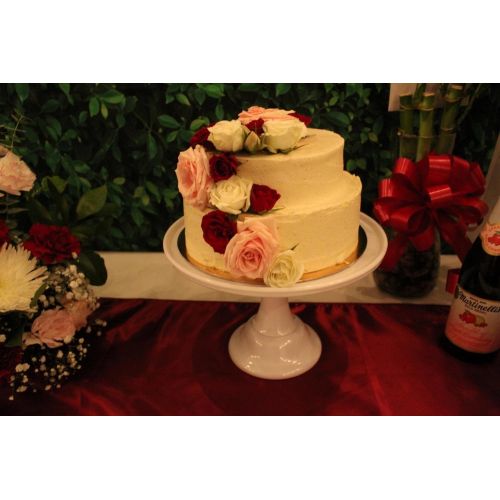  KLASKWARE Round Cake Stand 11 Melamine Cake Display Stand Dessert Cupcake Display Tray for Graduation,Wedding,Birthday,Party,Anniversary,Ceremony