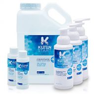 KLEEN START Alcohol Free Hand Sanitizer Concentrate Set Unscented BZK Antiseptic 3 Foam Pump Dispensers 1 Gallon Mixing bottle Two 3.2 OZ Concentrate bottles Makes 2 Gallons EcoFri